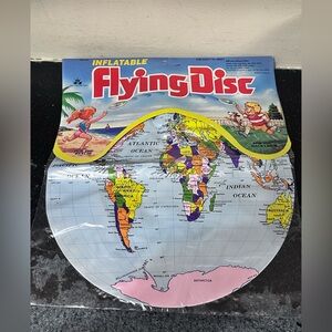 Inflatable Flying Disc World Globe Kids Toy